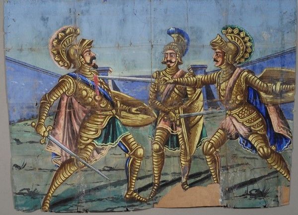 Morte di Scentivante  - Asta Collezioni di cartelloni dell'opera dei pupi siciliani - I - Galleria Pananti Casa d'Aste