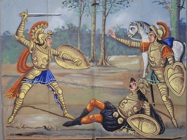Candellino batte Baldovino e Agollaccio e si prende il cavallo Brigliatoro