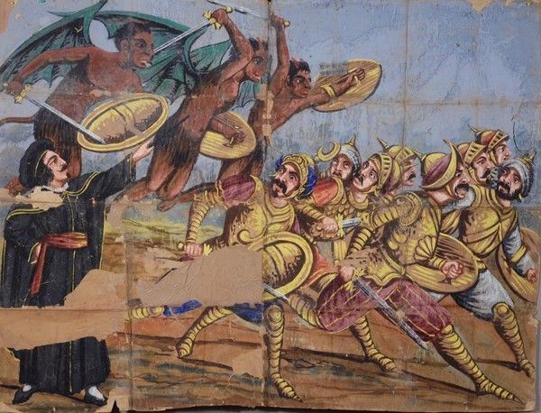 Malagigi coi suoi spiriti perseguita i saraceni