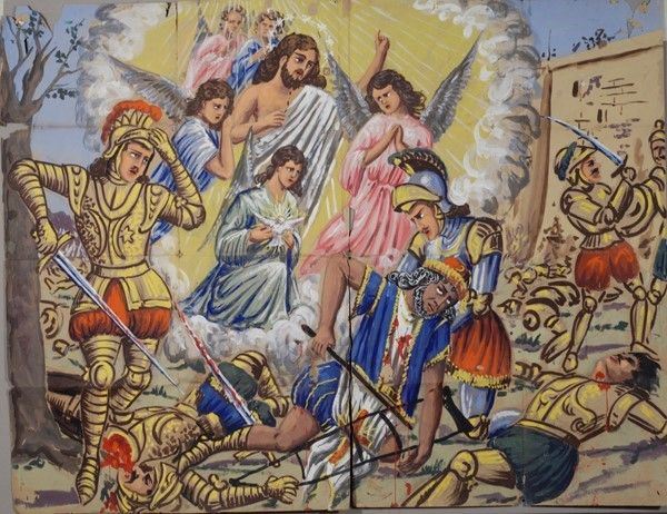 Gloriosa morte di Peri con visione degli angeli