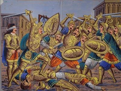 Rinaldo Libera Astolfo dalla Morte e Distrugge i Magonzesi Bastonando Terribilmente Gano