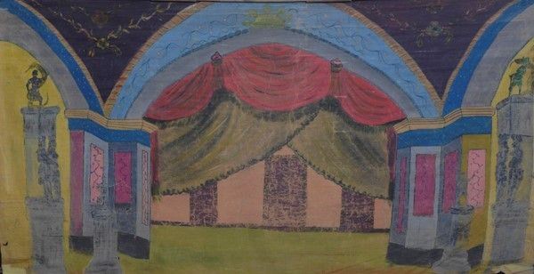 Corte  - Auction Collezioni di cartelloni dell'opera dei pupi siciliani - I - Galleria Pananti Casa d'Aste