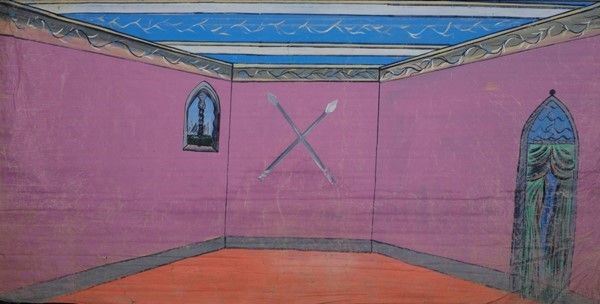 Stanza  - Asta Collezioni di cartelloni dell'opera dei pupi siciliani - I - Galleria Pananti Casa d'Aste