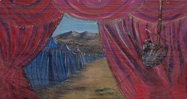 Interno tenda  - Asta Collezioni di cartelloni dell'opera dei pupi siciliani - I - Galleria Pananti Casa d'Aste