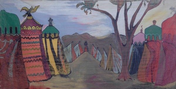 Campo cristiano  - Asta Collezioni di cartelloni dell'opera dei pupi siciliani - I - Galleria Pananti Casa d'Aste