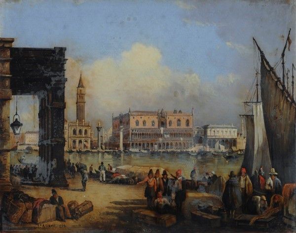Lorenzo Aliani - Veduta di Palazzo Balbi a Venezia
