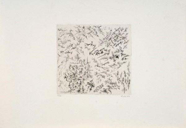 Riccardo Licata : Composizione  (1954)  - Acquaforte - Auction Grafica ed edizioni - Galleria Pananti Casa d'Aste