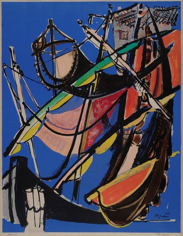 Edouard Pignon : Composizione  (1955)  - Litografia - Auction Arte moderna e contemporanea, Grafica ed edizioni - Galleria Pananti Casa d'Aste