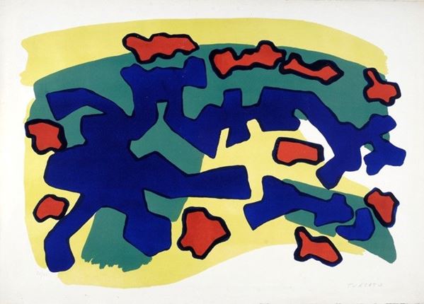 Giulio Turcato : Senza titolo  - Litografia - Asta GRAFICA ed EDIZIONI - Galleria Pananti Casa d'Aste