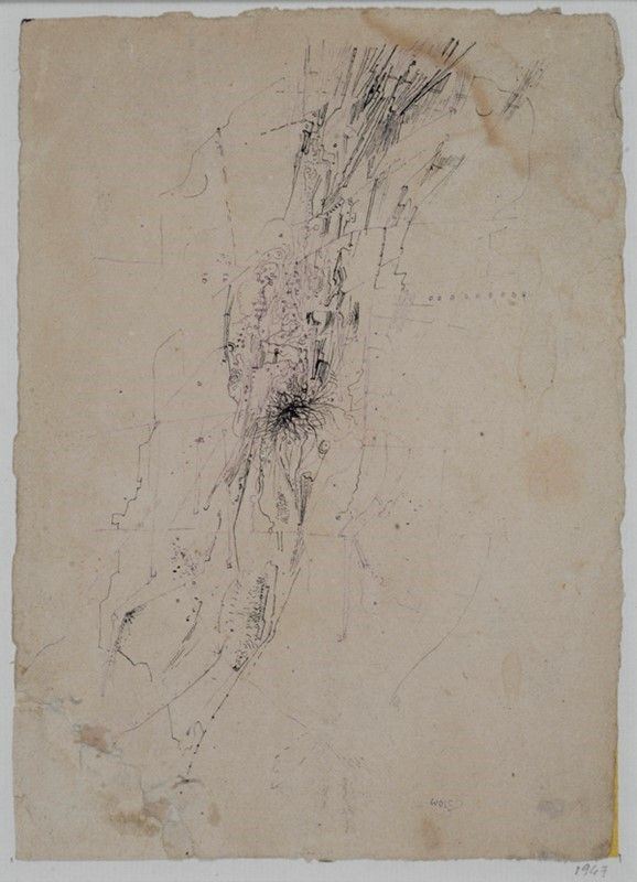 Otto Wols (Alfred Otto Wolfgang Schulze) : Senza titolo  ((1947))  - China su carta - Auction Arte moderna e contemporanea, Grafica ed edizioni - Galleria Pananti Casa d'Aste