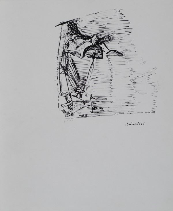 Remo Brindisi : Senza titolo  - Litografia - Auction Grafica ed edizioni - Galleria Pananti Casa d'Aste