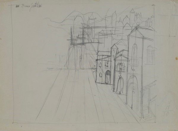 Franco Gentilini - Abbozzo per Scenografia