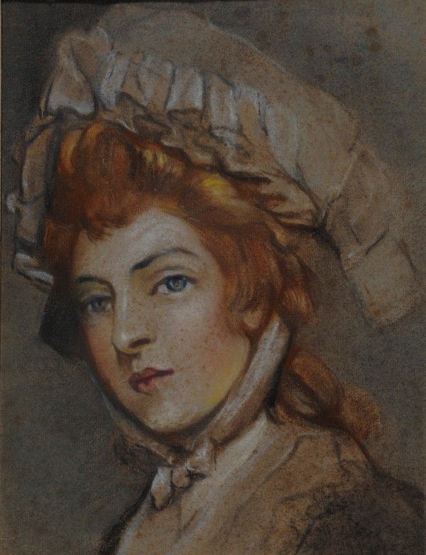 Anonimo, XIX - XX sec. : Ritratto  - Pastelli su carta - Asta AUTORI DEL XIX E XX SEC - Galleria Pananti Casa d'Aste