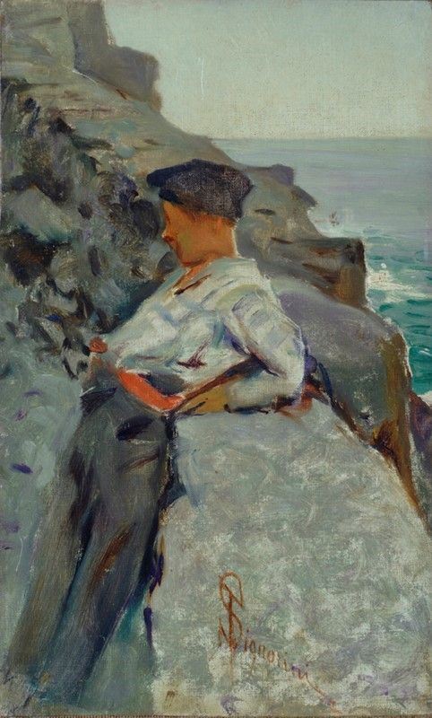 Telemaco Signorini - Ragazzo a Riomaggiore