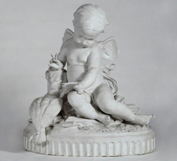 Jean Baptiste Lebroc : Cupido  - Biscuit - Asta Dipinti dal XV al XX sec. e oggetti di antiquariato - Galleria Pananti Casa d'Aste