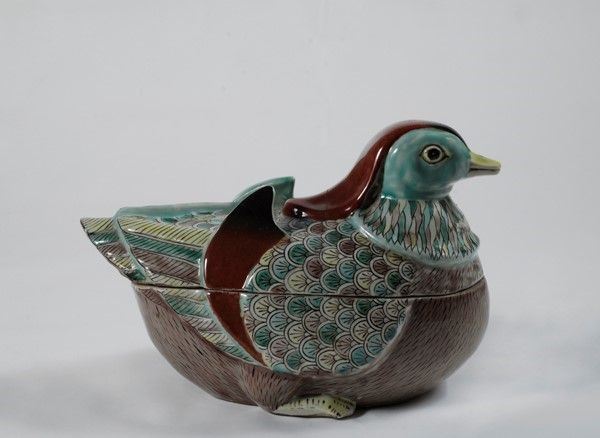 Potiche a forma di papera  - Auction Dipinti dal XV al XX sec. e oggetti di antiquariato - Galleria Pananti Casa d'Aste