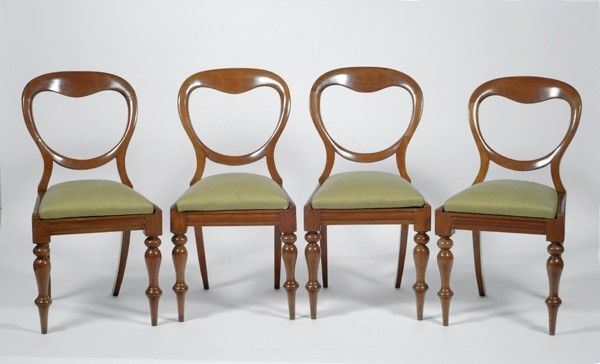 Quattro sedie  - Asta Dipinti dal XV al XX sec. e oggetti di antiquariato - Galleria Pananti Casa d'Aste