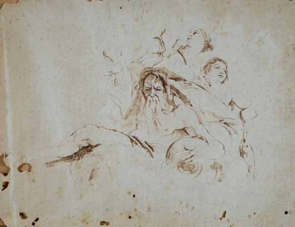 Scuola Veneta, fine XVIII sec. - Allegoria di fiume