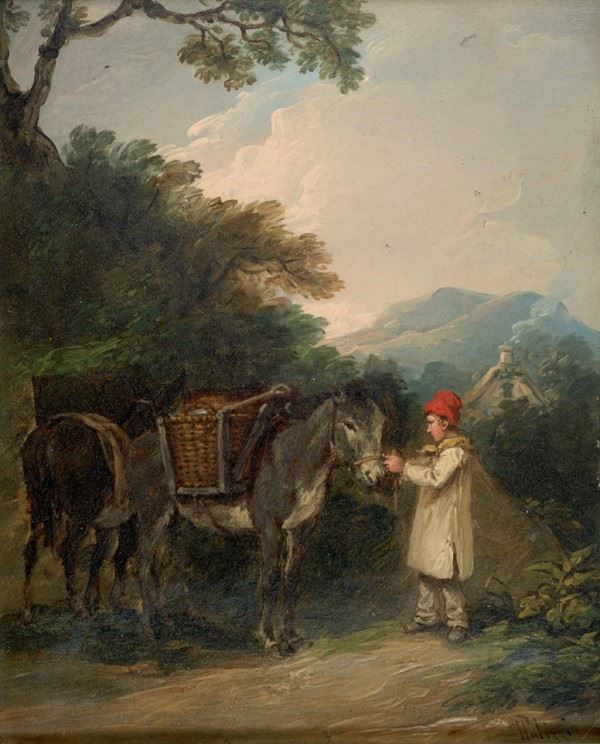 Giuseppe Palizzi - Ragazzo con mulo