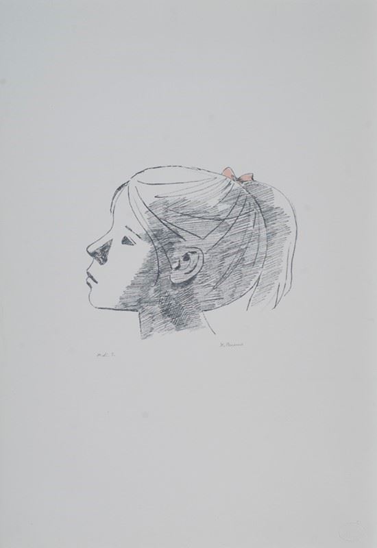 Xavier Bueno : Seated girl  - Lithography - Auction GRAPHICS, AND EDITIONS - Galleria Pananti Casa d'Aste
