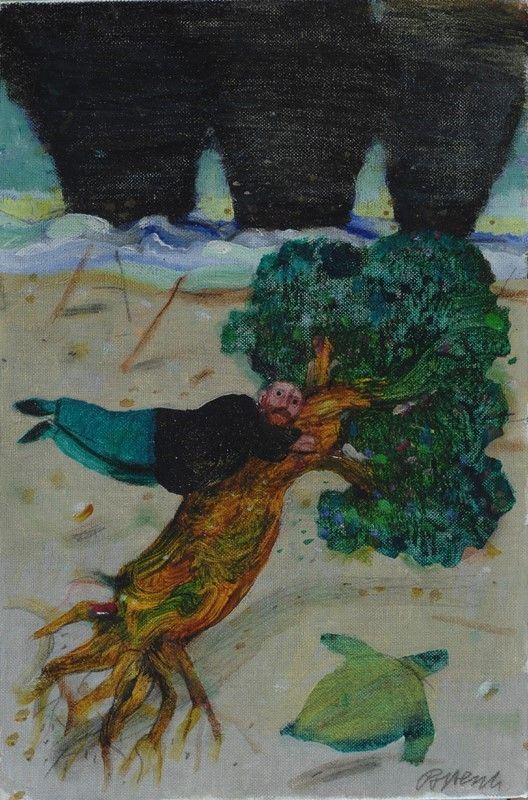 Antonio Possenti : Trombe marine  (2003)  - Olio su cartone telato - Auction Arte moderna e contemporanea, Grafica ed edizioni - Galleria Pananti Casa d'Aste