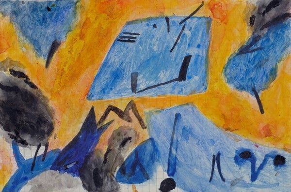 Nicola De Maria : I re antichi  (1978)  - Acquerello su carta - Auction Arte moderna e contemporanea, Grafica ed edizioni - Galleria Pananti Casa d'Aste