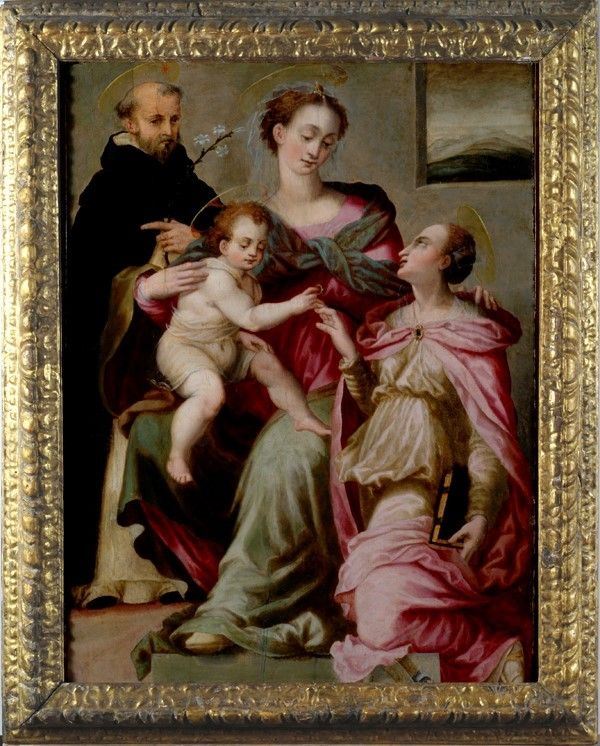 Giovanni Brina - Madonna Col Bambino tra San Domenico e Santa Caterina D'alessandria