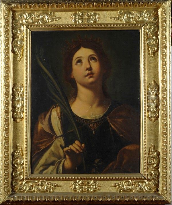 Giovan Francesco Gessi : Santa Caterina di Alessandria  - Olio su tela - Auction Dipinti dal XV al XX sec. e oggetti di antiquariato - Galleria Pananti Casa d'Aste