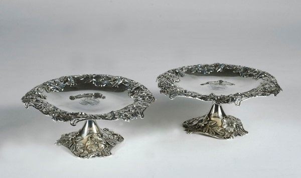 Coppia di alzatine  - Auction Dipinti dal XV al XX sec. e oggetti di antiquariato - Galleria Pananti Casa d'Aste