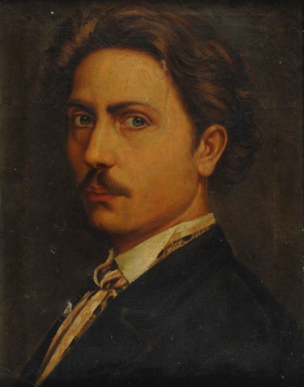 Salvatore Frangiamore : Autoritratto  - Olio su tela - Auction Dipinti dal XV al XX sec. e oggetti di antiquariato - Galleria Pananti Casa d'Aste