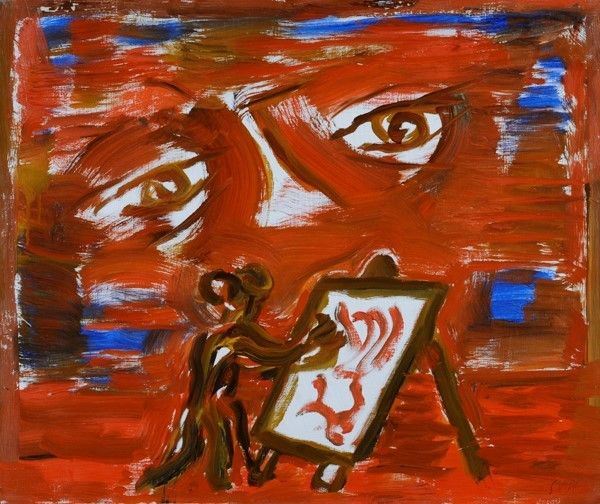 Virgilio Guidi : Il pittore  - Olio su tela - Auction Arte moderna e contemporanea, Grafica ed edizioni - Galleria Pananti Casa d'Aste