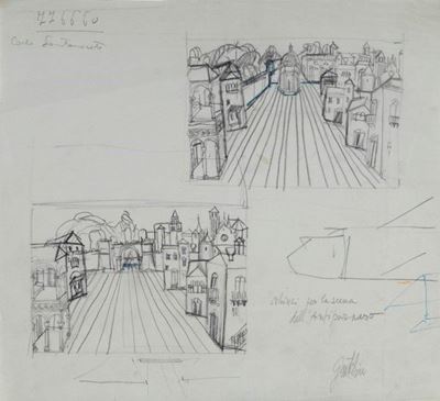 Schizzi per la Scena Dell'antiparnaso