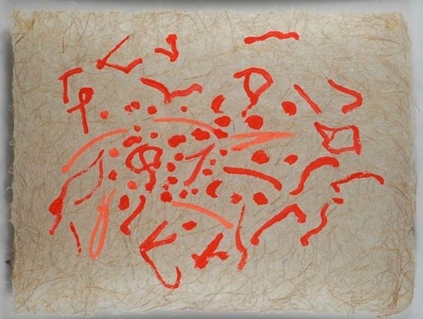 Giulio Turcato : Senza titolo  - Tempera su carta giappone - Auction Autori dell'800-900, Grafica ed Edizioni - I - Galleria Pananti Casa d'Aste