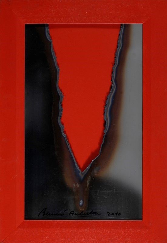 Bernard Aubertin : Fer Brùlè  (2010)  - Combustione su lamiera - Asta Arte moderna e contemporanea, Grafica ed edizioni - Galleria Pananti Casa d'Aste