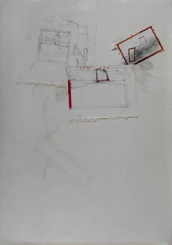 Mario Schifano : Senza titolo  (1973-76)  - Pennarelli, grafite e collage su carta - Asta Arte moderna e contemporanea, Grafica ed edizioni - Galleria Pananti Casa d'Aste