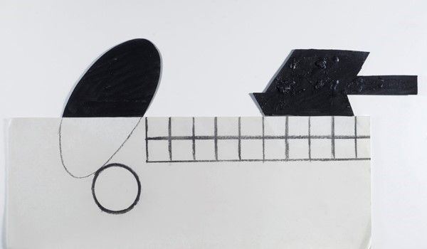 Caspar Henselmann : Senza titolo  (1991)  - Tecnica mista e collage di cartoncini - Asta Arte moderna e contemporanea, Grafica ed edizioni - Galleria Pananti Casa d'Aste