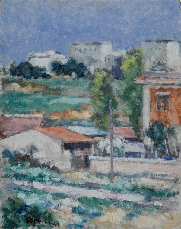 Ardengo Soffici - Paesaggio Fuori Porta S. Paolo