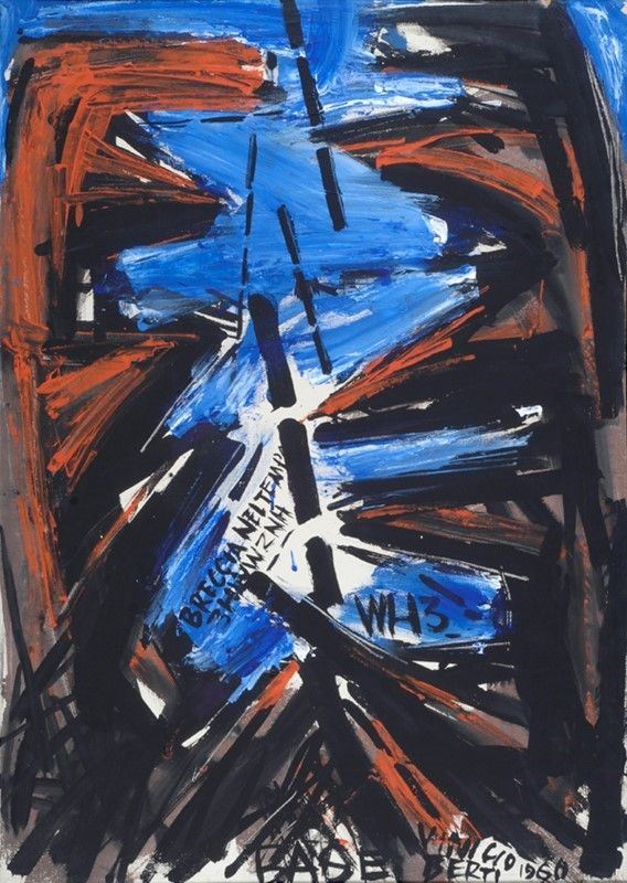 Vinicio Berti : Breccia nel tempo  (1960)  - Acrilico su tela - Asta Arte moderna e contemporanea, Grafica ed edizioni - Galleria Pananti Casa d'Aste