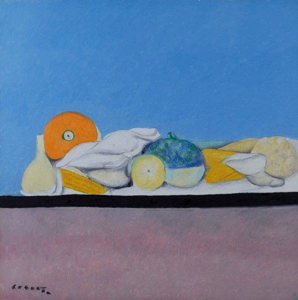Giuseppe Cesetti - Natura morta con zucca