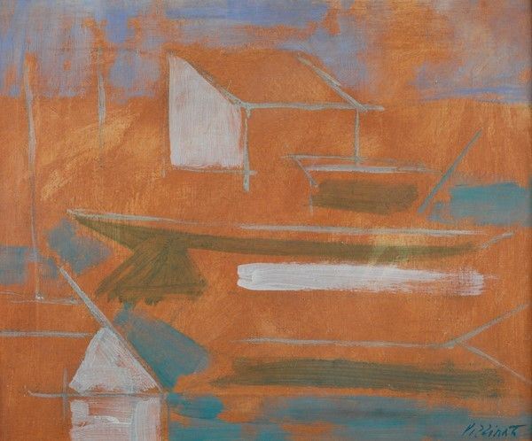 Armando Pizzinato : Paesaggio  (1979)  - Olio su tela - Asta Arte moderna e contemporanea, Grafica ed edizioni - Galleria Pananti Casa d'Aste