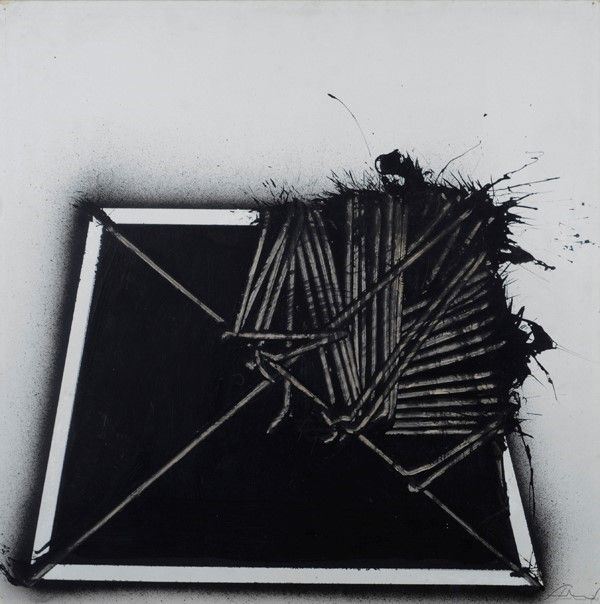 Emilio Scanavino : Senza titolo  - Tecnica mista su cartoncino - Auction Arte moderna e contemporanea, Grafica ed edizioni - Galleria Pananti Casa d'Aste