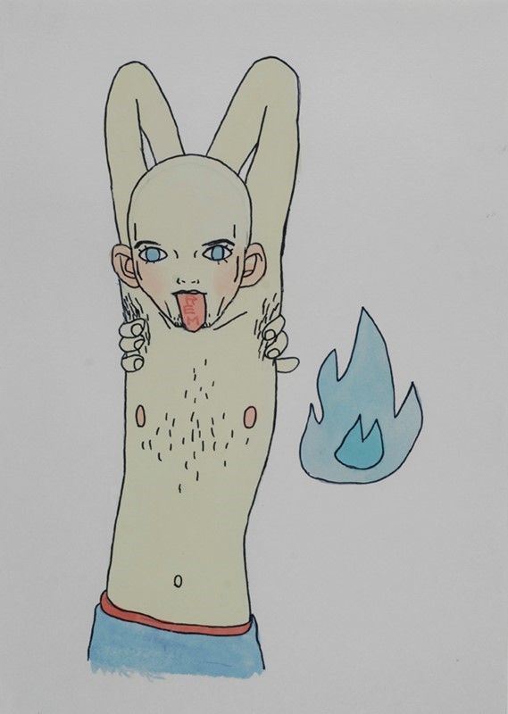 Aya Takano : Playboy &quot;REM&quot;  (1998)  - Acquerello e inchiostro su carta - Auction Arte moderna e contemporanea, Grafica ed edizioni - Galleria Pananti Casa d'Aste