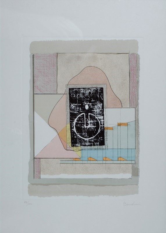 Agostino Bonalumi : Progetto per estroflessione  - Litografia - Asta Arte moderna e contemporanea, Grafica ed edizioni - Galleria Pananti Casa d'Aste