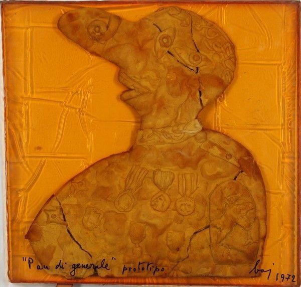 Enrico Baj : Pan di generale  (1972)  - Pane e resina (prototipo) - Auction Autori dell'800-900, Grafica ed Edizioni - I - Galleria Pananti Casa d'Aste