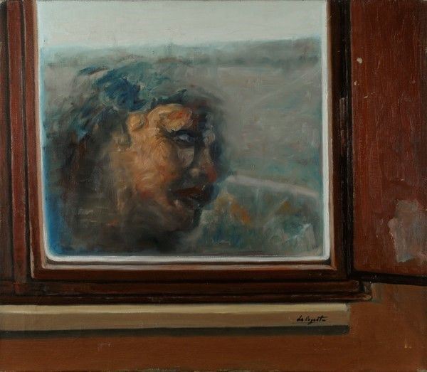 Giovanni La Cognata - Apparizione di figura mitologia alla finestra