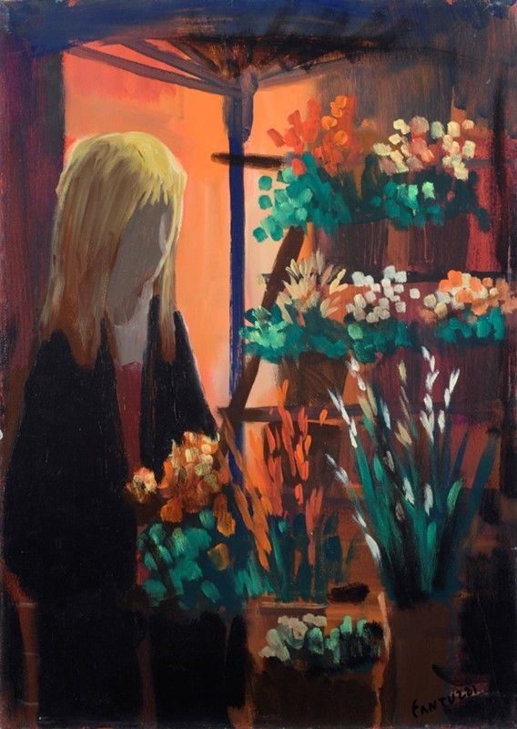 Eliano Fantuzzi - Donna con Fiori