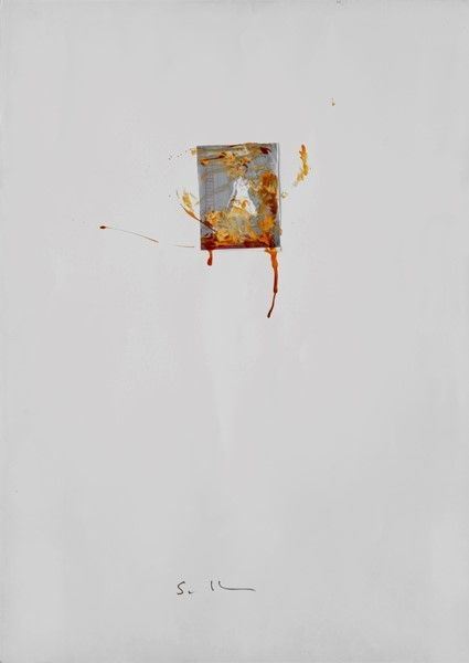 Mario Schifano : Senza titolo  - Tecnica mista e collage su carta - Auction Autori dell'800-900, Grafica ed Edizioni - I - Galleria Pananti Casa d'Aste