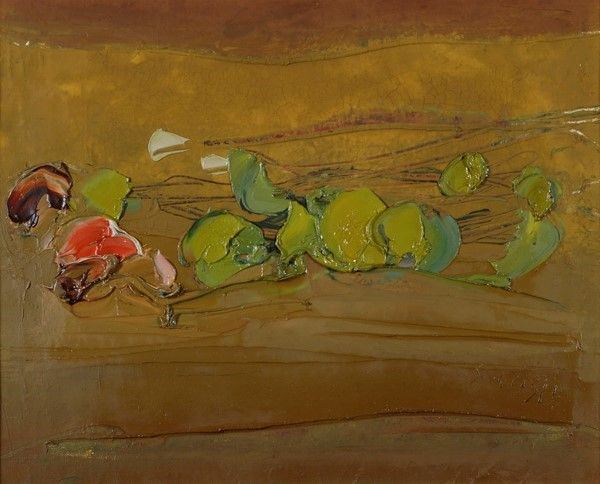 Sergio Scatizzi : Fiori  ((1968))  - Olio su tela - Auction Autori dell'800-900, Grafica ed Edizioni - I - Galleria Pananti Casa d'Aste