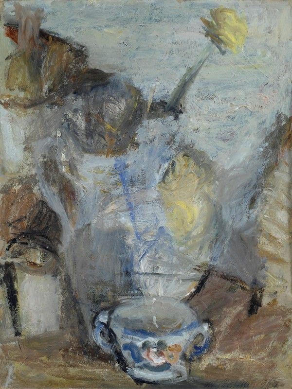 Mario Marcucci : Vaso di fiori  (1964)  - Olio su cartone - Auction AUTORI DEL XX SEC - Galleria Pananti Casa d'Aste