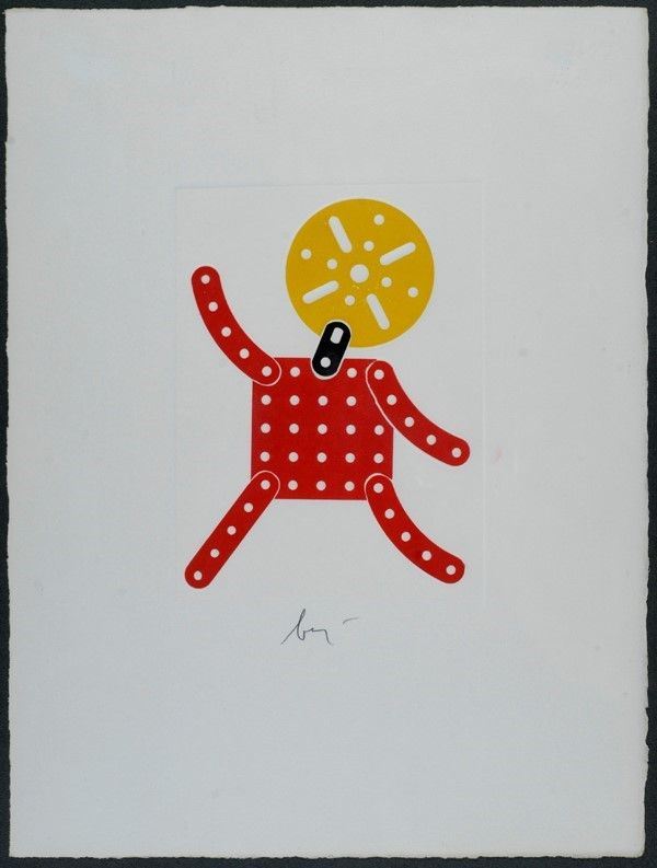 Enrico Baj - Meccano rosso